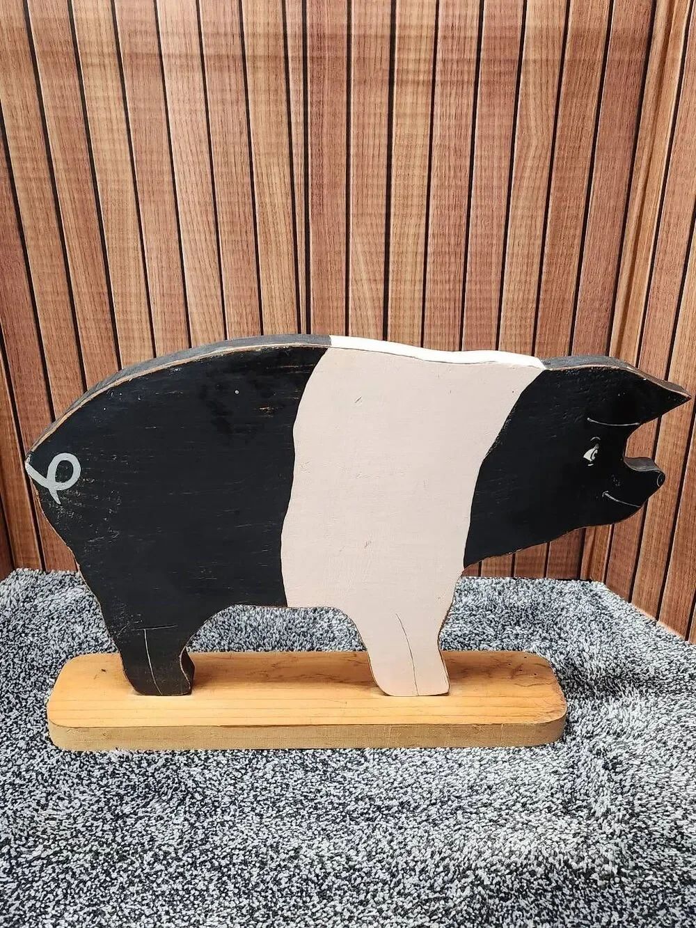 Wooden Pig Decor #A77 - Picture 3 of 12